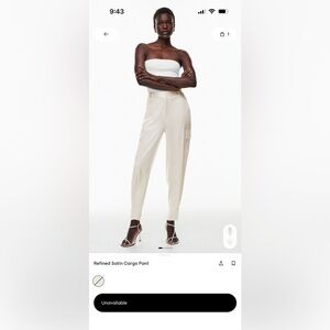 Aritzia Elegant Cream Women's Pants